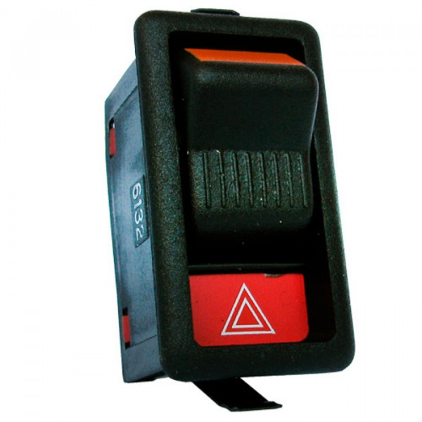 BOTAO DO PISCA ALERTA P/FORD CARGO 87 PRETO