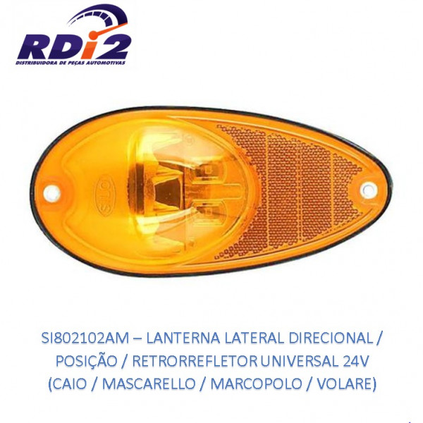 LANTERNA 24V 05 LED LATERAL DIRECIONAL / POSIÇAO AM CAIO MASCARELLO MARCOPOLO VOLARE